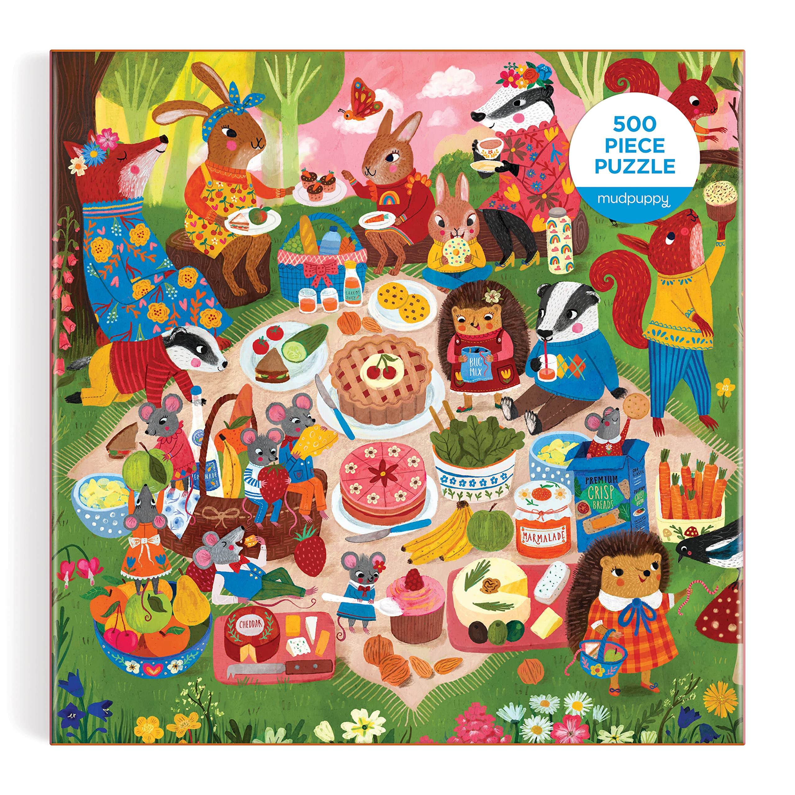 Amazon.com: Mudpuppy - Woodland Picnic 500 Piece Jigsaw Puzzle